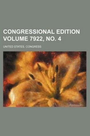 Cover of Congressional Edition Volume 7922, No. 4