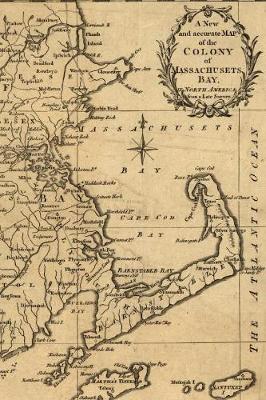 Cover of Massachusetts Vintage Map Journal Notebook, 100 pages/50 sheets, 4x6