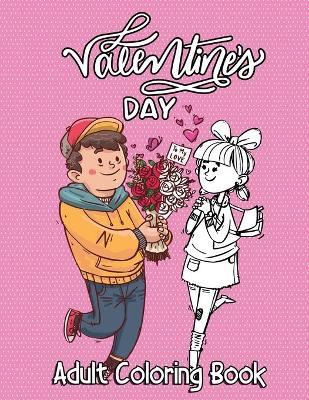 Book cover for Valentine's Day Adult Coloring Book