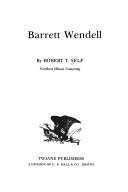 Book cover for Barrett Wendell