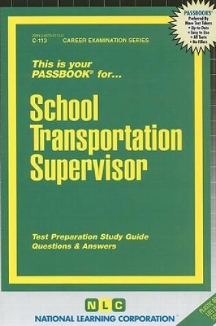 Cover of School Transportation Supervisor