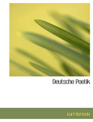 Cover of Deutsche Poetik