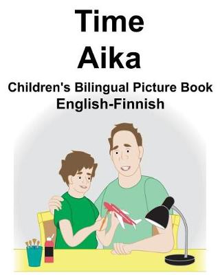 Book cover for English-Finnish Time/Aika Children's Bilingual Picture Book