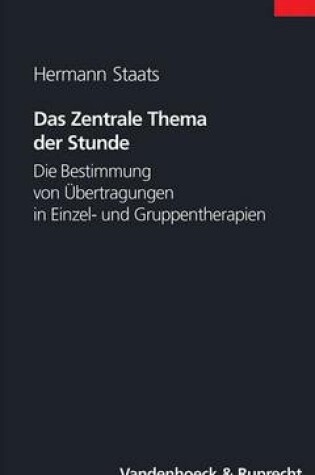 Cover of Das Zentrale Thema Der Stunde