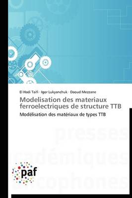 Book cover for Modelisation Des Materiaux Ferroelectriques de Structure Ttb