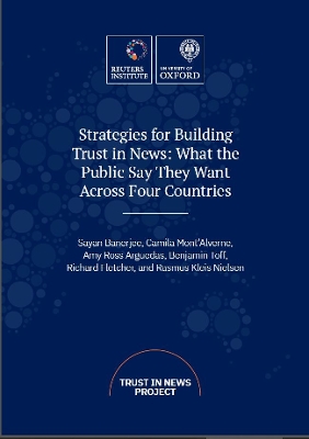 Book cover for Strategies for Building Trust in News