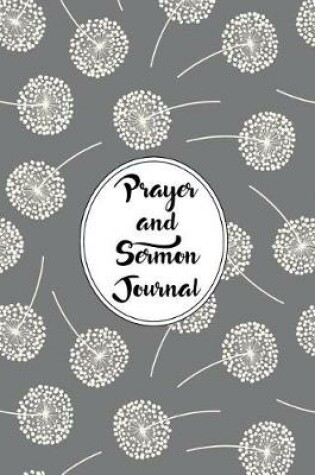 Cover of Prayer and Sermon Journal Notebook Dandelions Pattern 1