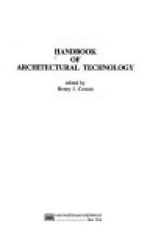 Cover of Handbook of Architectural Technology