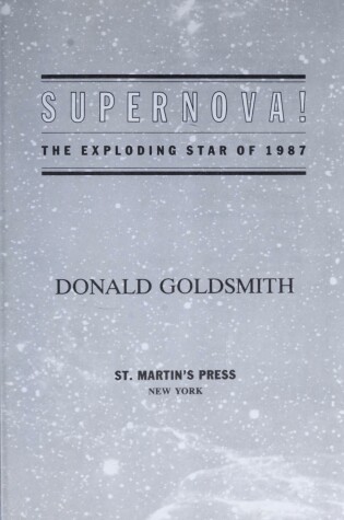 Cover of Supernova!