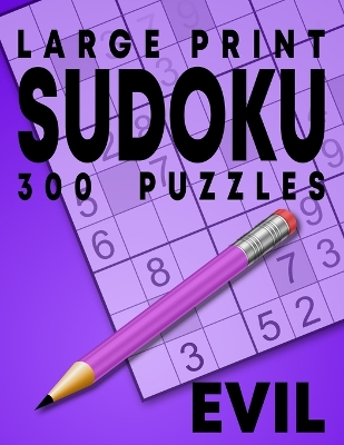 Book cover for Large Print Evil Sudoku Puzzles