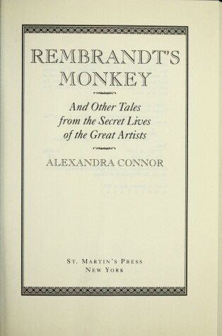 Book cover for Rembrandt's Monkey