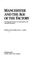 Book cover for Manchester and the Age of the Factory