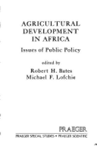 Cover of Agricultural Development in Africa