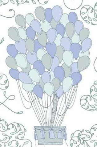 Cover of Blue & Gray Hot Air Balloon - Lined Notebook with Margins - 5x8