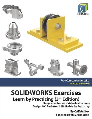 Book cover for SOLIDWORKS Exercises - Learn by Practicing (3rd Edition)