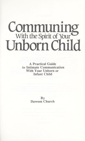 Book cover for Communing with the Spirit of Your Unborn Child