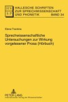 Book cover for Sprechwissenschaftliche Untersuchungen Zur Wirkung Vorgelesener Prosa (Hoerbuch)