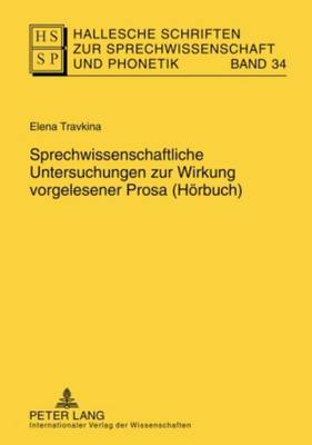 Cover of Sprechwissenschaftliche Untersuchungen Zur Wirkung Vorgelesener Prosa (Hoerbuch)