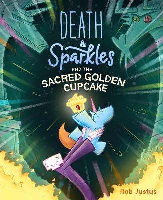 Book cover for Death & Sparkles and the Sacred Golden Cupcake
