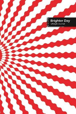 Book cover for Brighter Day Lifestyle Journal, Blank Write-in Notebook, Dotted Lines, Wide Ruled, Size (A5) 6 x 9 In (Red)