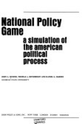 Cover of National Policy Game