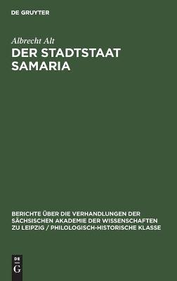 Book cover for Der Stadtstaat Samaria
