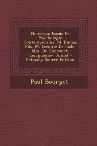Cover of Nouveaux Essais de Psychologie Contemporaine