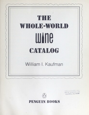 Book cover for The Whole-World Wine Catalog