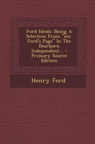 Cover of Ford Ideals