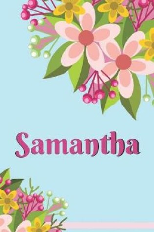 Cover of Samantha Personalized Blank Lined Journal Notebook