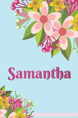 Book cover for Samantha Personalized Blank Lined Journal Notebook