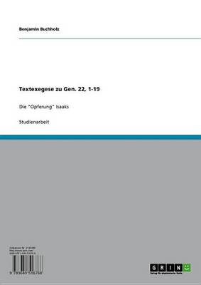 Book cover for Textexegese Zu Gen. 22, 1-19