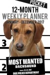 Book cover for 2017 Pocket Weekly Planner - Most Wanted Dachshund