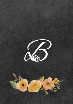 Book cover for Initial Monogram Letter B on Chalkboard