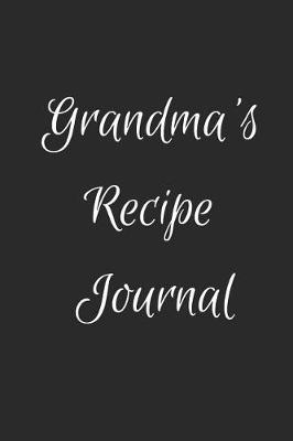 Book cover for Grandma's Recipe Journal