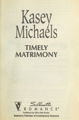 Cover of Timely Matrimony