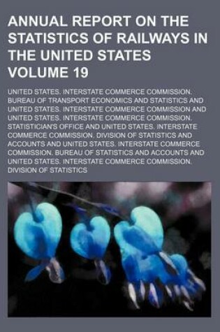 Cover of Annual Report on the Statistics of Railways in the United States Volume 19