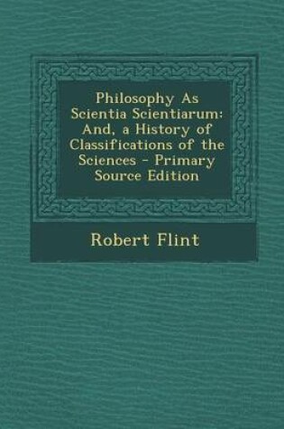 Cover of Philosophy as Scientia Scientiarum