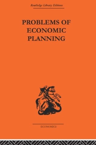 Cover of Politics of Economic Planning