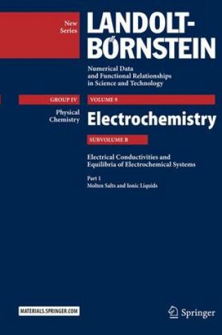 Cover of Part 1: Molten Salts and Ionic Liquids