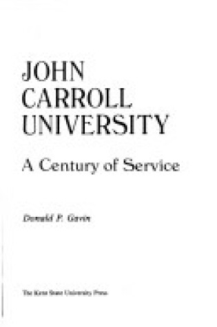 Cover of John Carroll University