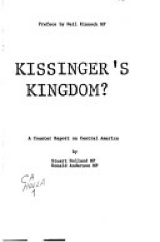 Cover of Kissinger's Kingdom