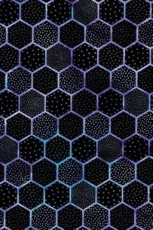 Cover of Bullet Journal Notebook Polka Dots and Hexagons Pattern 3