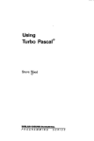 Cover of Using Turbo PASCAL