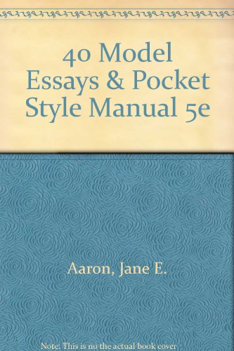 Book cover for 40 Model Essays & Pocket Style Manual 5e