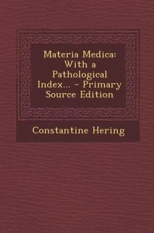 Cover of Materia Medica