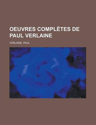 Book cover for Oeuvres Completes de Paul Verlaine (1)