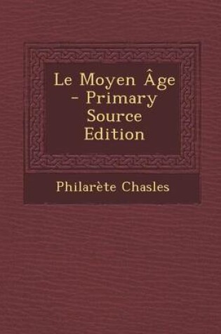 Cover of Le Moyen Age