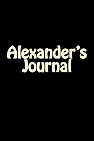 Cover of Alexander's Journal
