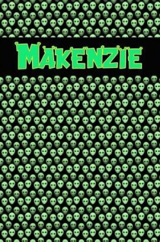 Cover of 120 Page Handwriting Practice Book with Green Alien Cover Makenzie